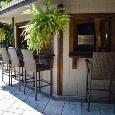 Backyard Kitchens & Barbecue Areas Landscaping