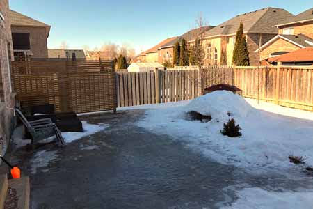 Backyard Patio, Pool & Putting Green Before Image