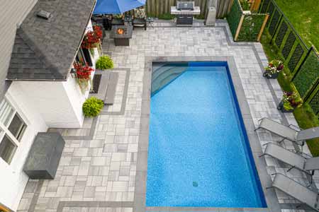 Backyard Patio, Stone Steps & Pool Landscaping & Hardscaping