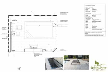 Backyard Patio with Stone Steps & Pool Design Rendering