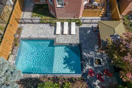 Backyard Pool, Patio & Gazebo Landscaping Completed Project Photo