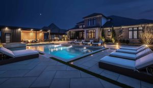 Inground Pool, Cabana, Interlock Patio Landscaping Services in Uxbridge, Ontario