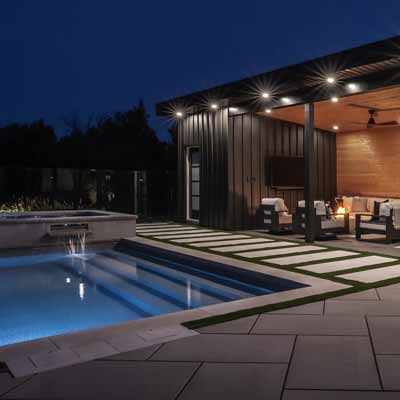 Inground Pool, Cabana, Interlock Patio Landscaping Services in Uxbridge, Ontario