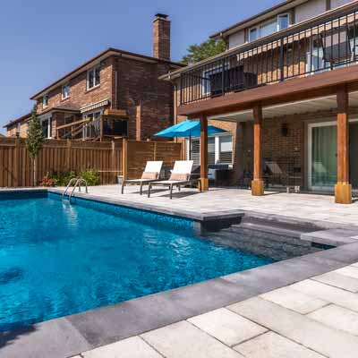 Inground Swimming Pool, Interlock Patio Landscaping & Hardscaping Services in Scarborough, ON.