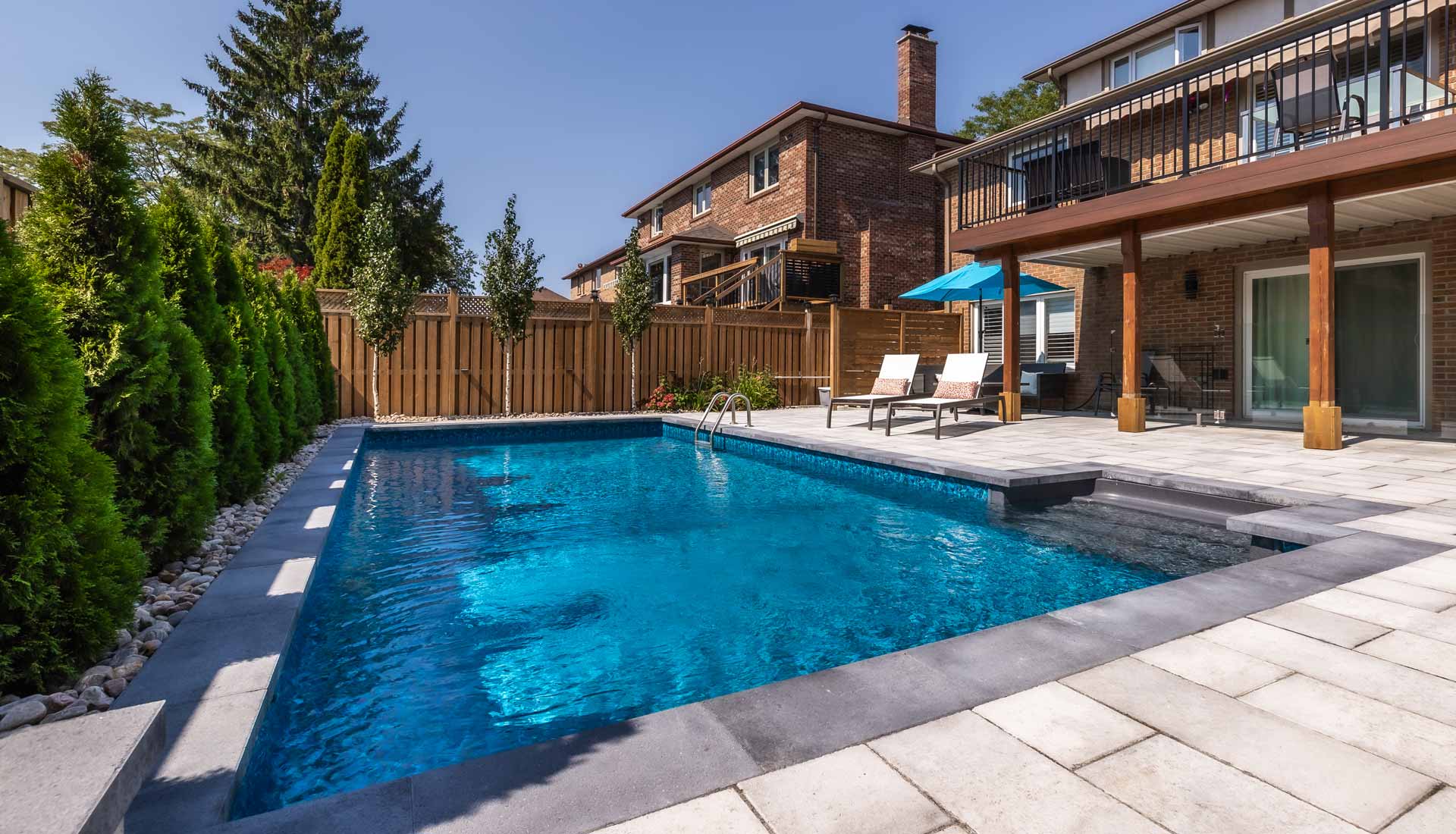 Inground Swimming Pool, Interlock Patio Landscaping & Hardscaping Services in Scarborough, ON.